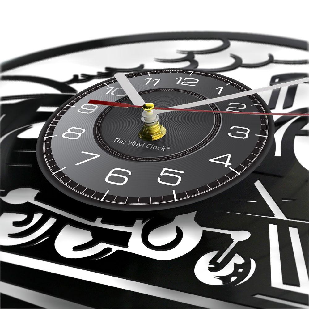 Old Train Railway Engine Vinyl Record Wall Clock Transportation Art Locomotive Home Decor Steam Engine Vintage Crafts Wacth