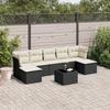 VidaXL Garden Lounge Set 8 Pcs with Cushions Black Braided Resin 3218036