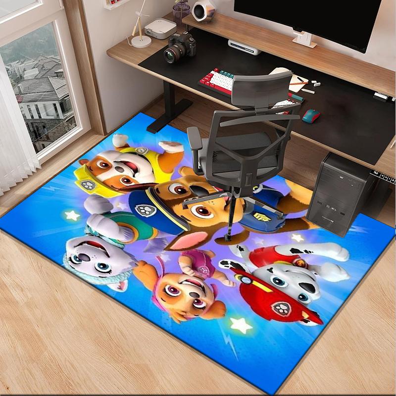 Dog Paw Heroes Office Rug Chair Mat, Game Carpet, Suitable for Front Door, Bedroom, Living Room, Desk, Holiday Gift