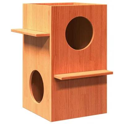 Prolenta Premium Wooden Cat House, Brown, 43 x 43 x 60 cm