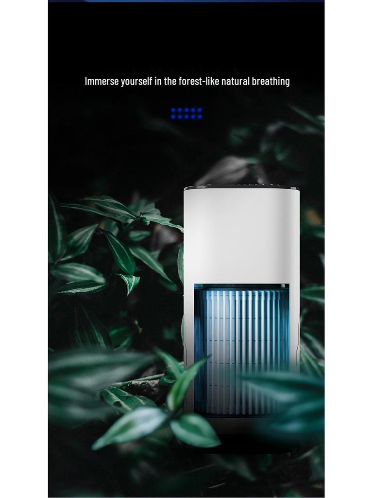 Compact Car Ion Air Purifier: Odor & Smoke Eliminator for Office or Desktop