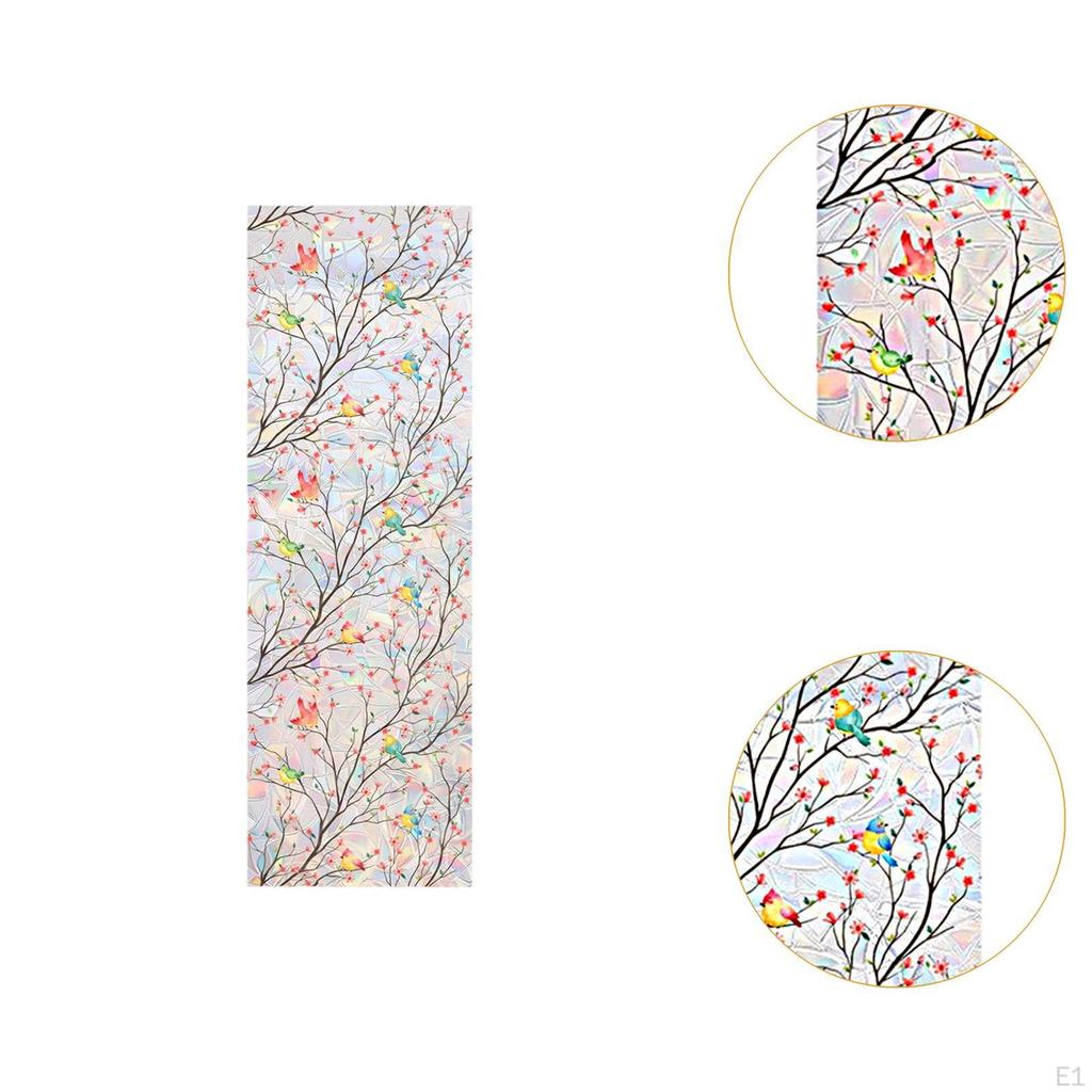 Branch Bird Window Sticker Static Cling Indoor Versatile Ornament Glass Decal for