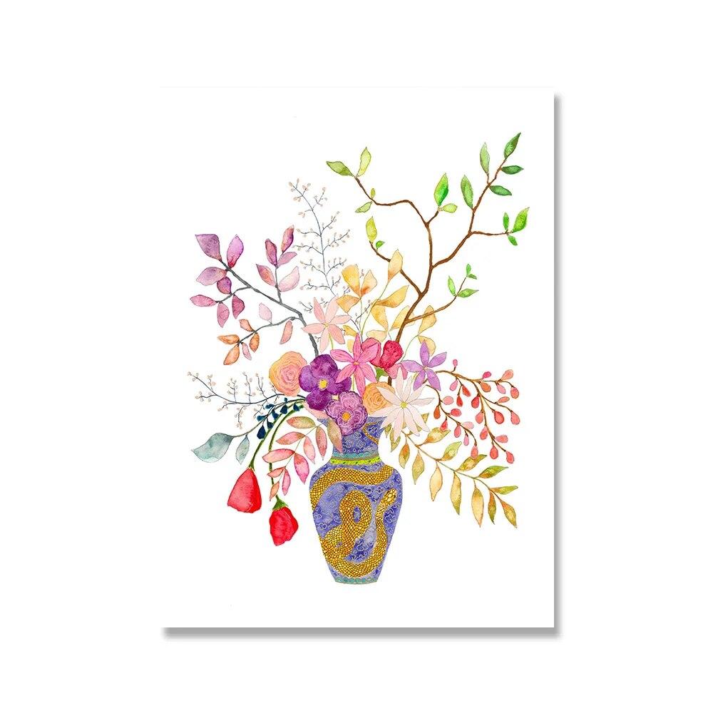 

Акварельные полевые цветы, принт, цветочный лист, ботаническая зелень, листья, художественная картина на холсте, зеленые дикие постеры, домашний настенный художественный декор без рамки 21*30cm