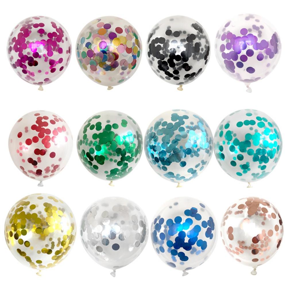 12incher/10pcs lot Glitter Confetti Latex Balloons Romantic Wedding Decoration Gold Clear Birthday Party Decoration Kids Baby 5
