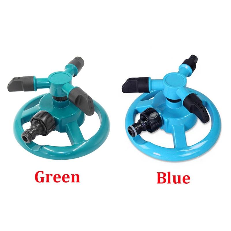Two-color 360 Degree Rotating Three Nozzle Garden Sprinkler Automatic Watering Lawn Tool