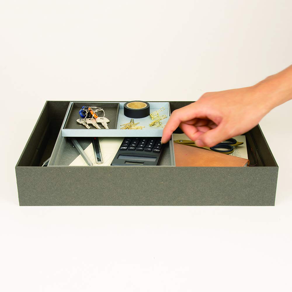 Nakabayashi Haconia Sliding Tabletop Tray, A4 Size, Set of 4, HCN-TTLA4GY