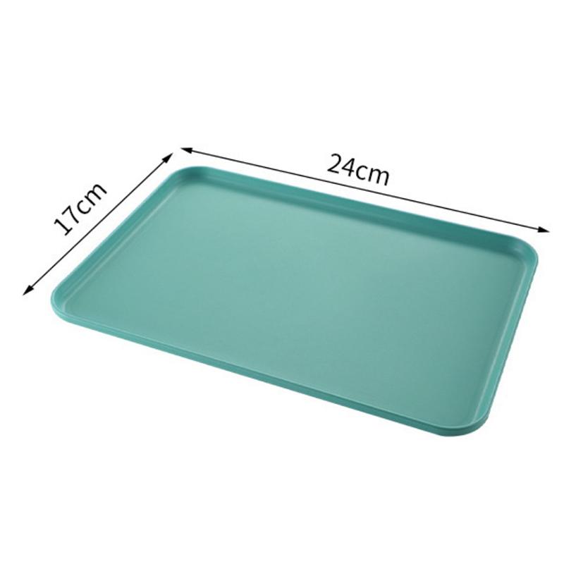 Plastic Serving Tray Home Tea Fruit Dessert Tray Anti-Slipscratch Resistant Plastic Food Cooking Storage Tray Kitchen Supplies