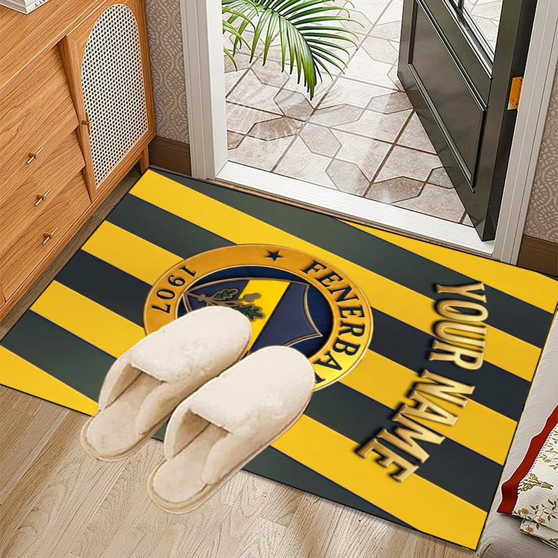 Custom Name Fenerbahçe Spor Kulübü Rug Office Rug, Indoor Rug, Chair Rug, Living Rooms, Doormat Game Rug Home Decor Birthday Christmas Gifts