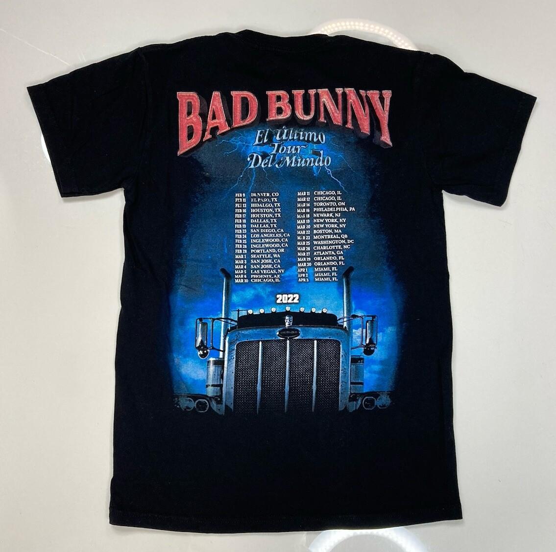 Bad Bunny El Ultimo Tour Del Mundo 2022 Official Graphic T-shirt Men Small Music XXXL