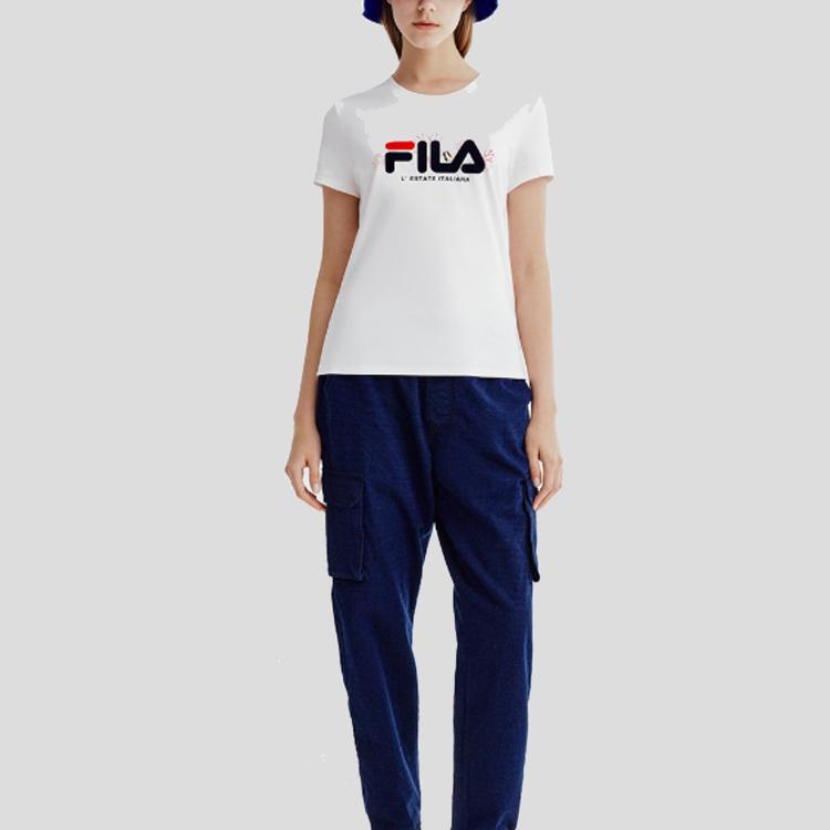 New FILA T Shirts Women's White F11W928129FWT