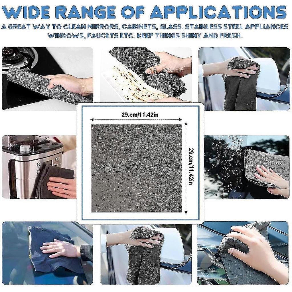 Glass Cleaning Magic Cloth, 10pcs Thickened Magic Cleaning Cloth, Glass Wiping Rags, Streak Free Microfiber Glass Cleaning Cloth, All-purpose Microfib