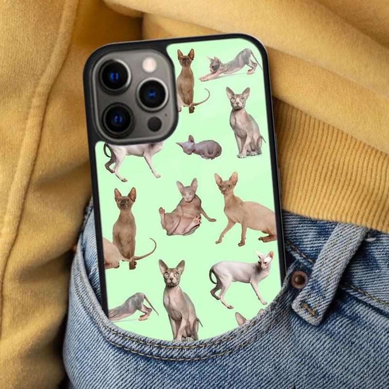 Sphynx Sphinx Cat Soft Phone Case for iPhone 17 Air 16e Pro max 15 Pro 13 14 Plus 11 12 MagSafe Magnetic Coque