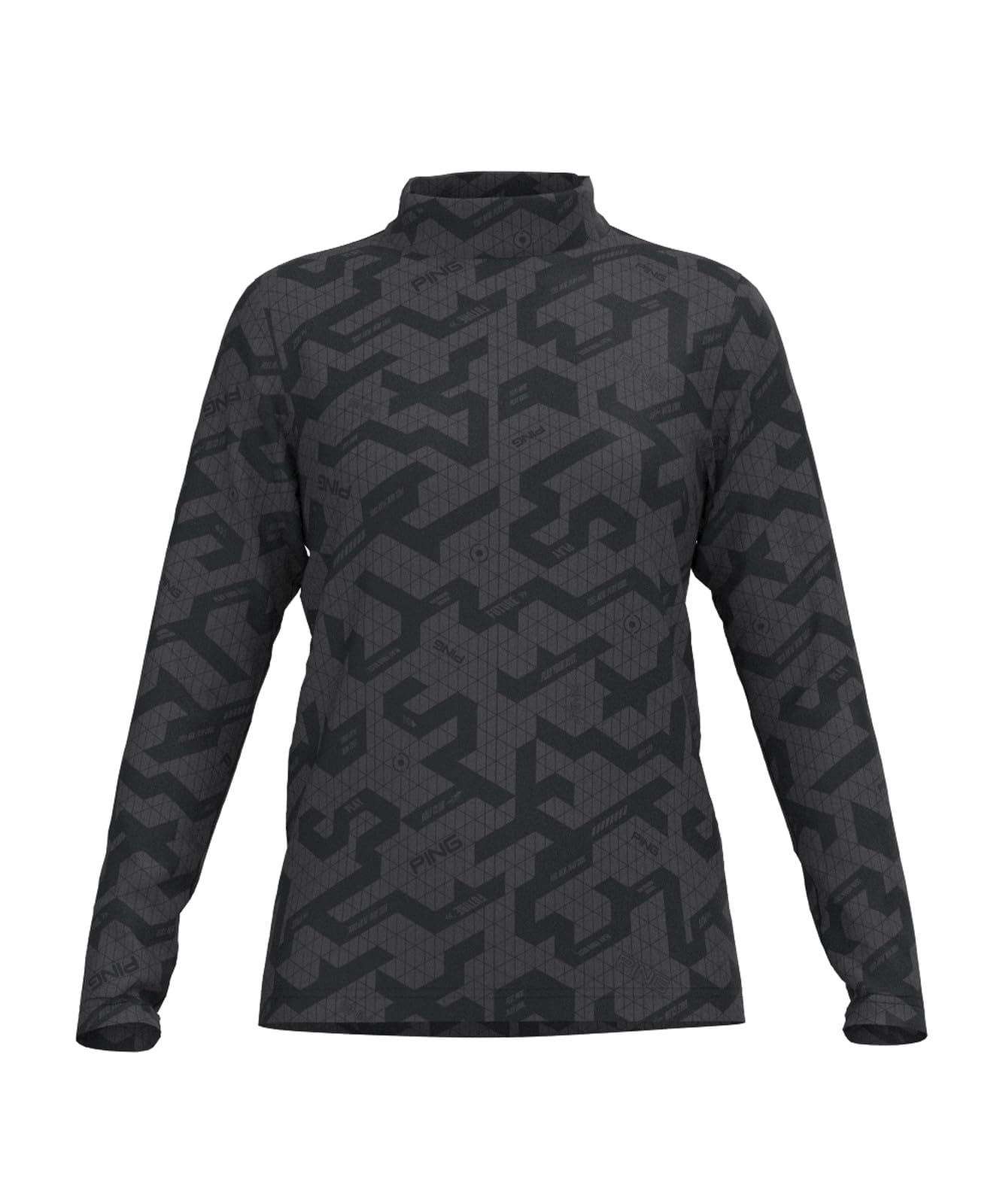 

Ping Apparel Long Sleeve High Neck Shirt Golf Undershirt x Size M Women s (Basic Stretch) / / 622-3266900 011_Black Gray,