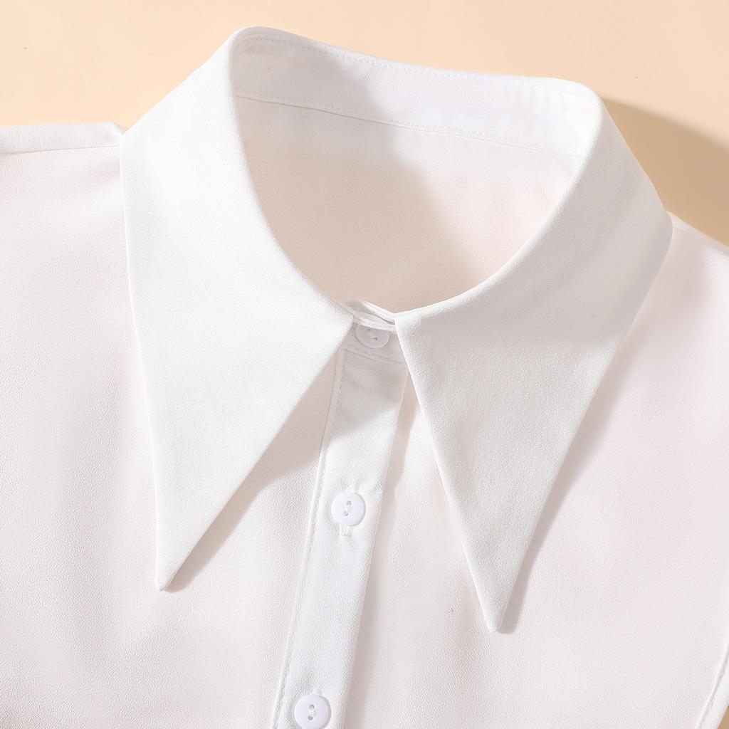 Women's Fashionable and Elegant Encrypted Chiffon Fake Collar Half Shirt Detachable Versatile Accessory Collar XF-C1