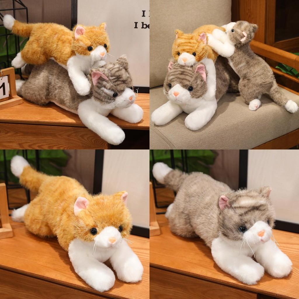 Cat Cute Realistic Plush Toy Ornament Pillow Playroom Decor Birthday Present
