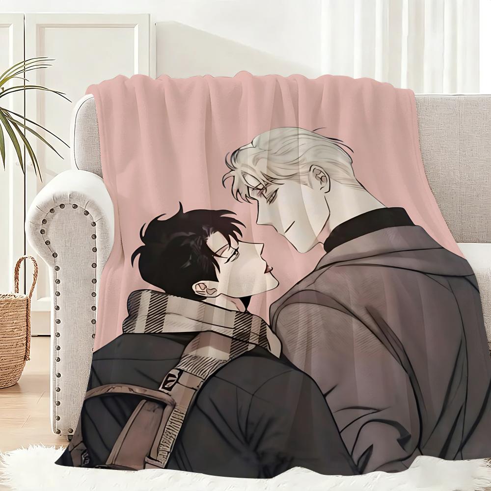 Anime Shutline Cool Jake And Shin Throw Lightweight 240g Flannel Blanket Soft Skin-friendly for Summer Cooling