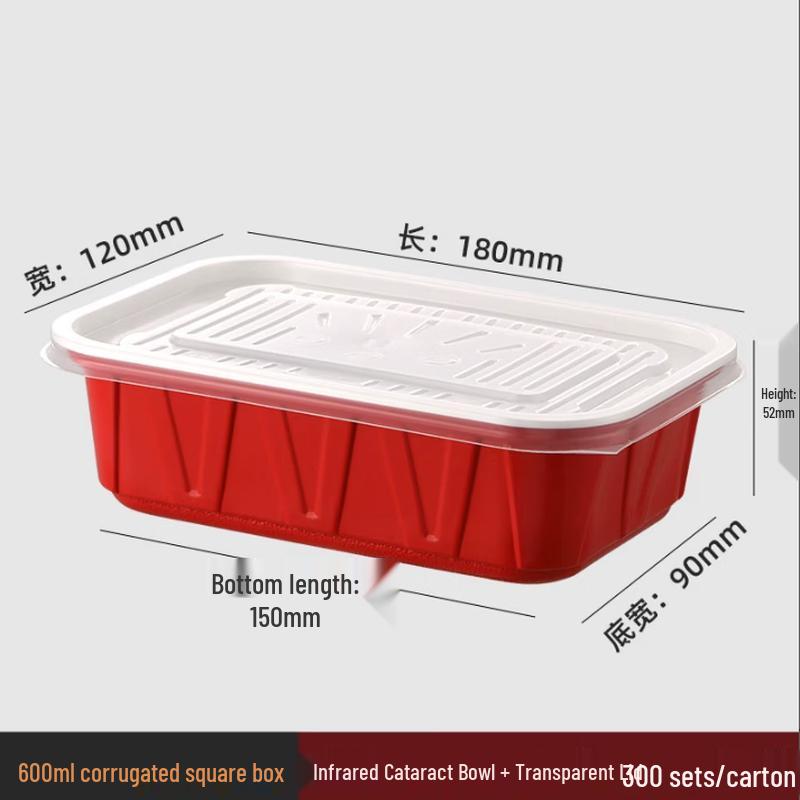 Disposable Plastic Food Container with Lid