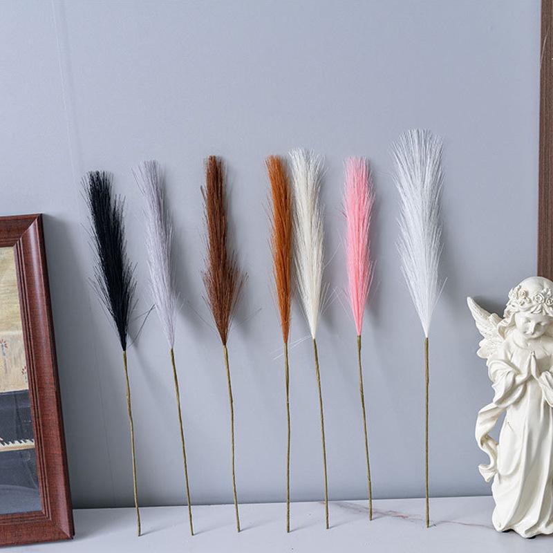 10pcs Faux Pampas Wedding Home Decoration Fake Plant Fluffy Silk DIY Reed Simulated Artificial Flowers Pampas Grass
