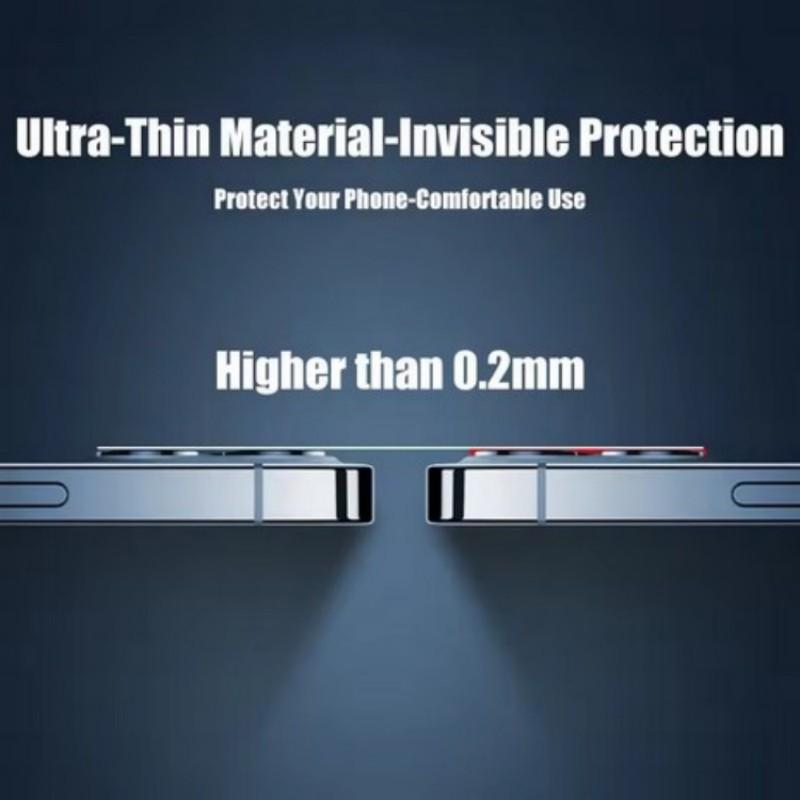 For iPhone 14/iPhone 14 Plus Camera Lens Protector WANLONFENG Full Coverage HD Clear Lens Film with Cleaning Cloth