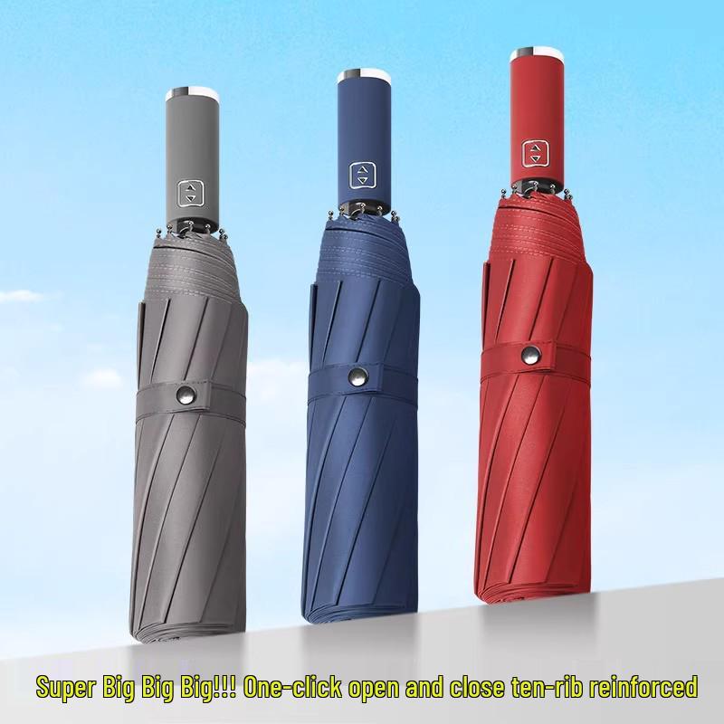 XL Double-Use Sturdy Folding Umbrella for Men & Women - Automatic, Reinforced, Thickened, Ideal for Two