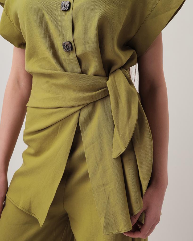 Women's Summer Suit Samsara 84521 38 Olive (shirt, Trousers)