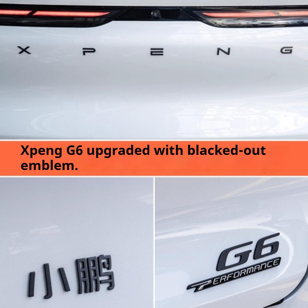AAXR1 For Xpeng G6 2025 Blackened Car Logo Exterior Black Warrior Badge Xiaopeng G6 2025 Modification Accessories