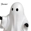 Small Halloween Table Ornament Cute White Ghost Resin Figurine, Miniature Figurine Decoration, Matte Tabletop Centerpiece Finish Statue for Home Shelf
