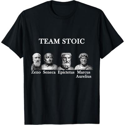 Team Stoic Famous Icons Of Stoicism Philosophy T-Shirt