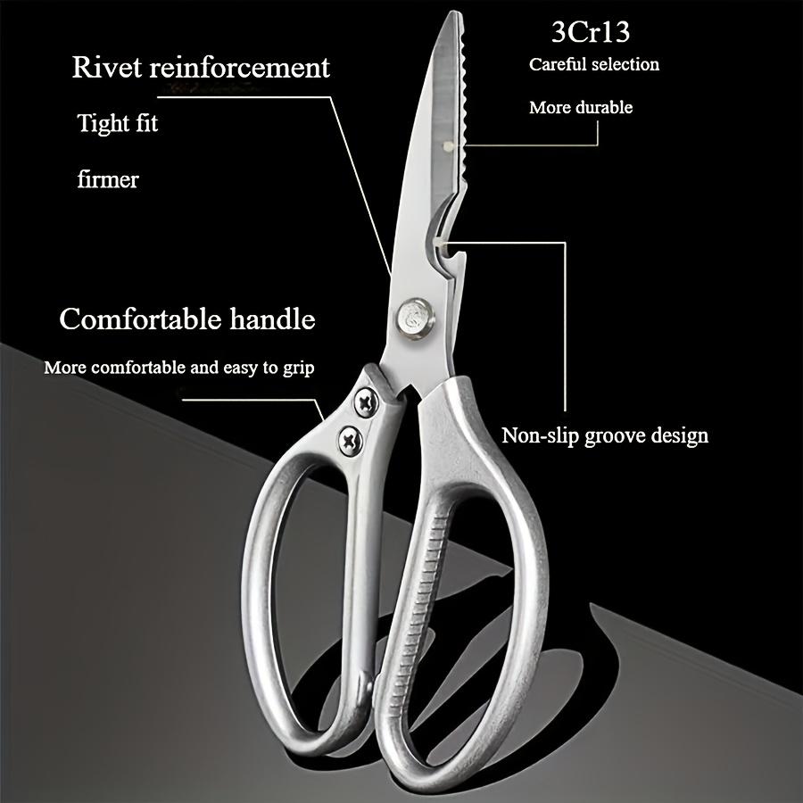 All Aluminum Handle Multi Function Kitchen Scissors Stainless Steel Heavy Duty Poultry Food Cutting Shears5
