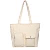 Large capacity canvas bag, women's spring new fashion casual shoulder bag, student class commuting tote bag