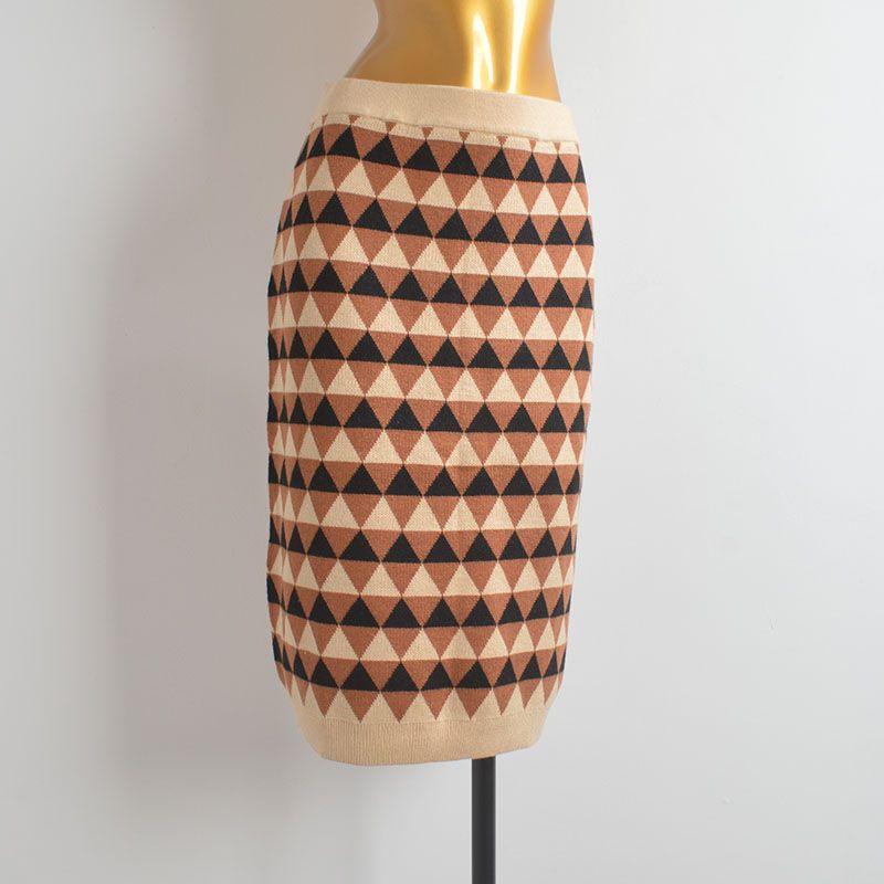 

Fashion Elegant High Waist Elastic Knitting Skirt Women s Autumn New Arrival Silm Slimming and Straight One-Step Skirt Figure Color 170/88A(L)