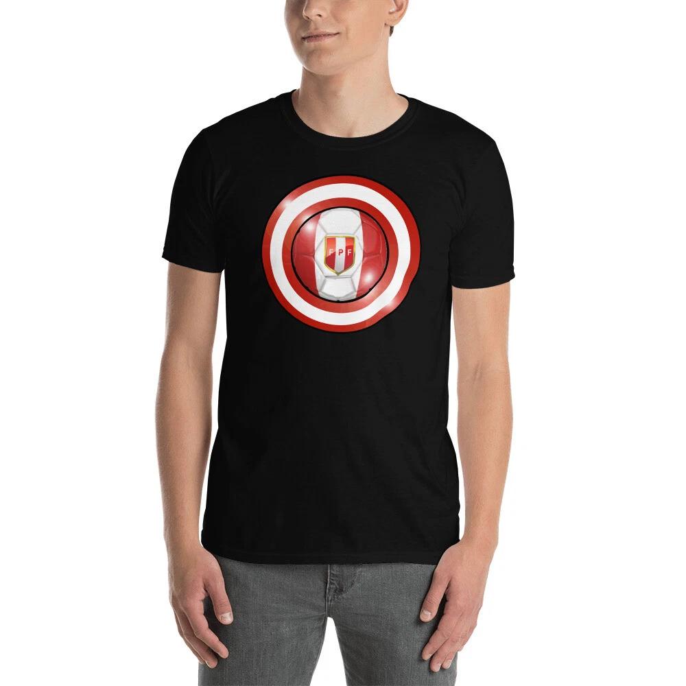 PERU ESCUDO BALON CAPTAIN AM FPF PERUVIAN SOCCER Short-Sleeve Unisex T-Shirt L