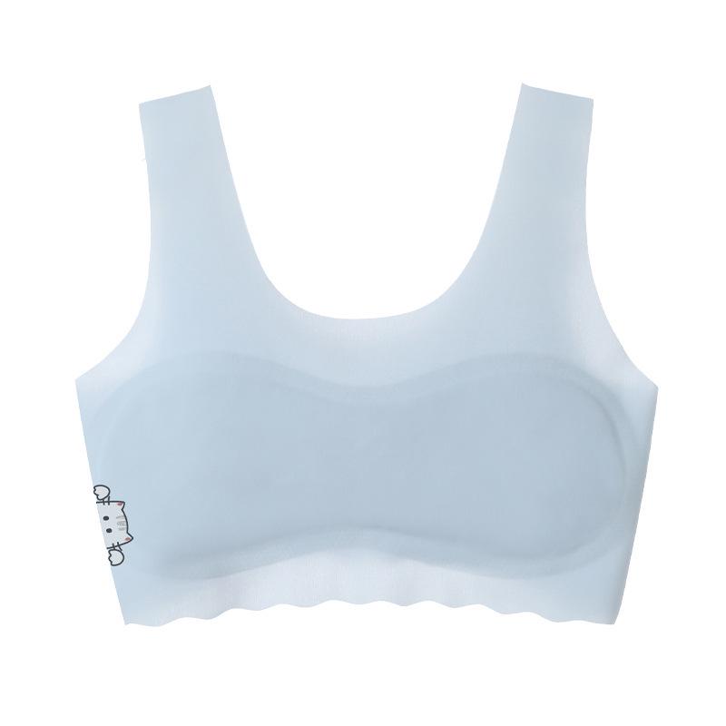 Seamless Girls' Junior High School Student Bra: Teen Thin Underwear Small Vest