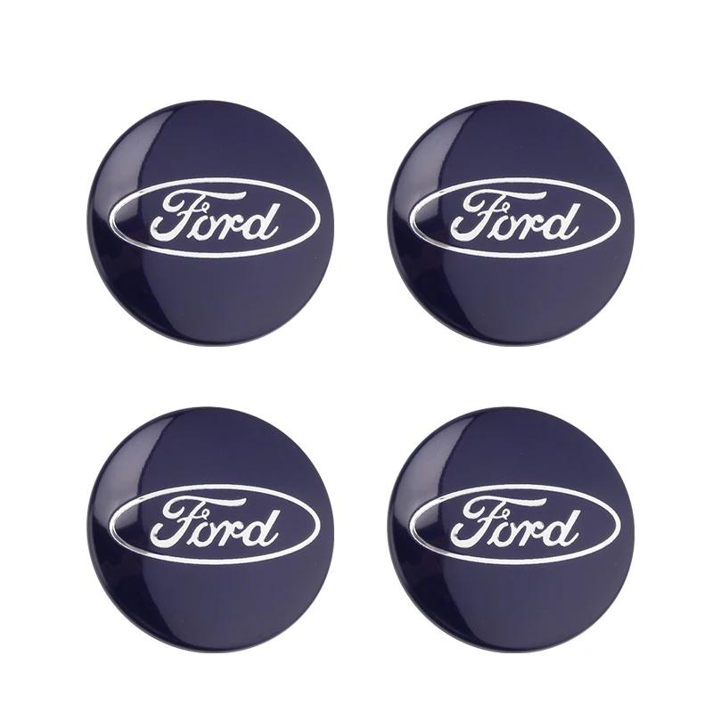 Horká nálepka na auto Pro Ford Nová 54mm 4ks Kovový emblém kryt středového krytu náboje kola auta Pro Ford Focus 2 Mk3 F150 Mondeo C-Max Fusion
