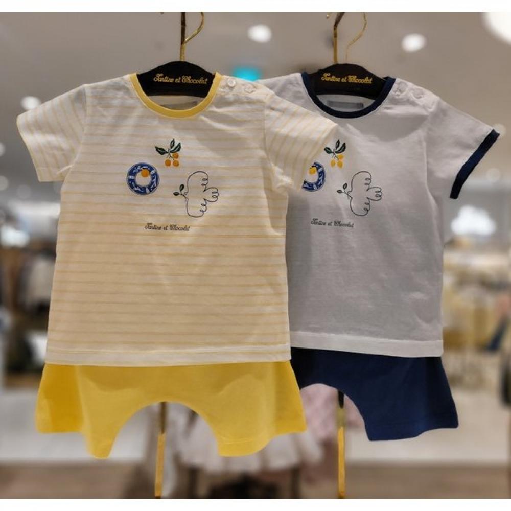 

Chocola Santo Set ttomow06uSet NAVY YELLOW SET/80 (around 2-12 months)