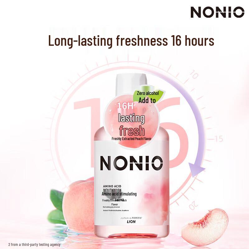 

Lion NONIO Amino Acid Mouthwash (Fresh Peach)
