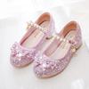 Girls' Pink Rhinestone High Heels - Elsa Princess Fashion Show Shoes, Spring/Autumn Style