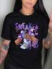 Sneaker Girl Graphic Print T-shirt Casual Short Sleeve Crew Neck Top Women's Clothing Woman Shirt Kawaii Tee Shirt Unisex