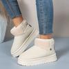 Foreign Trade New Large Size Velvet Warm Thick-soled Snow Boots Women's Cross-border Rivets and Foot Color Matching Short Tube Thickened Cotton Shoes