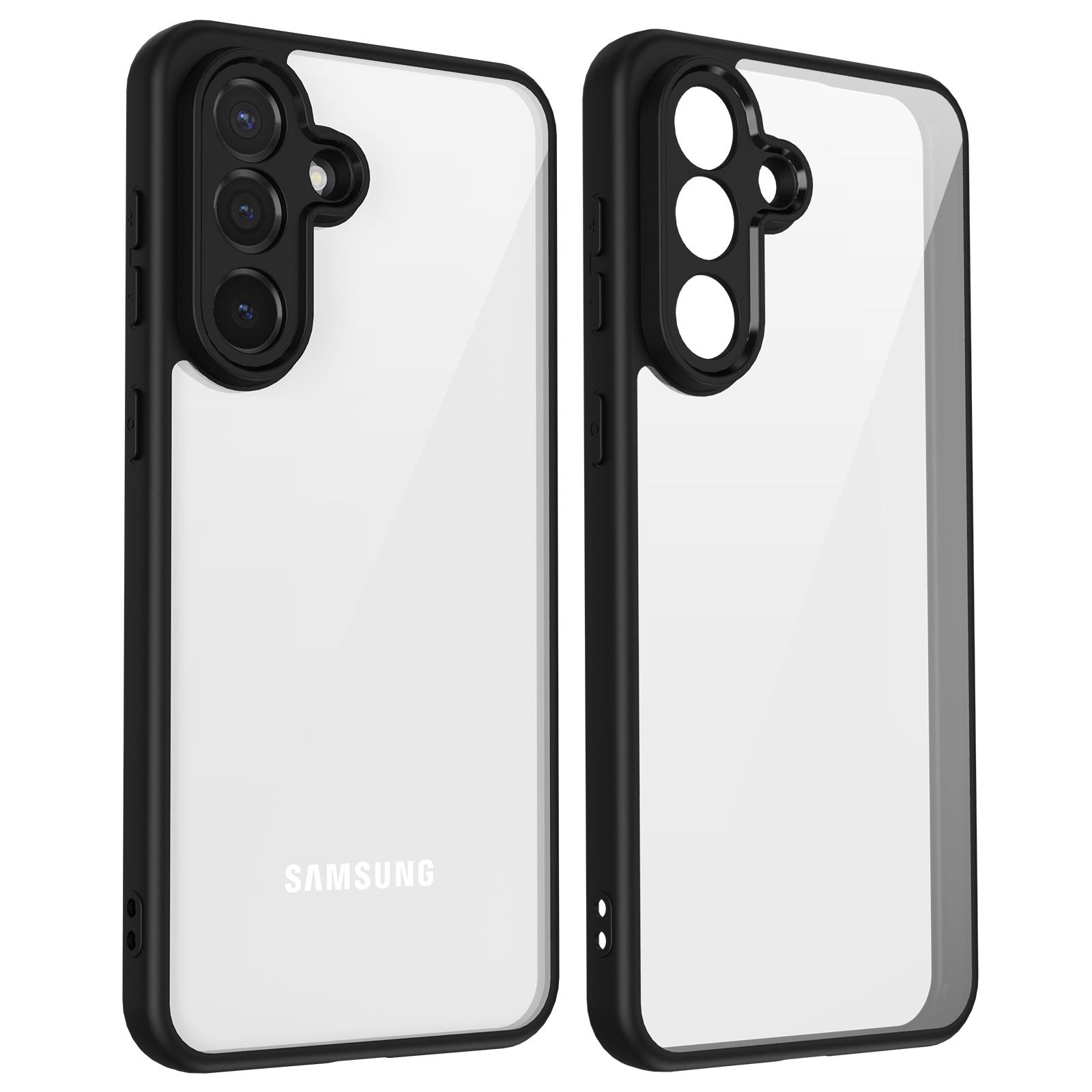 

For Samsung Galaxy M56 5G Case Matte Skin Touch Clear PC+TPU Shockproof Phone Back Cover Black