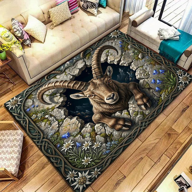 Animal drilling Kapibala Carpet Rug for Living Room Bedroom Home Sofa Decoration,Kids play Non-slip Floor Mat