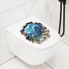 Ocean World Dolphin Toilet Wall Sticker Self-Adhesive Removable Waterproof for Bathroom Underwater Home Decor Art