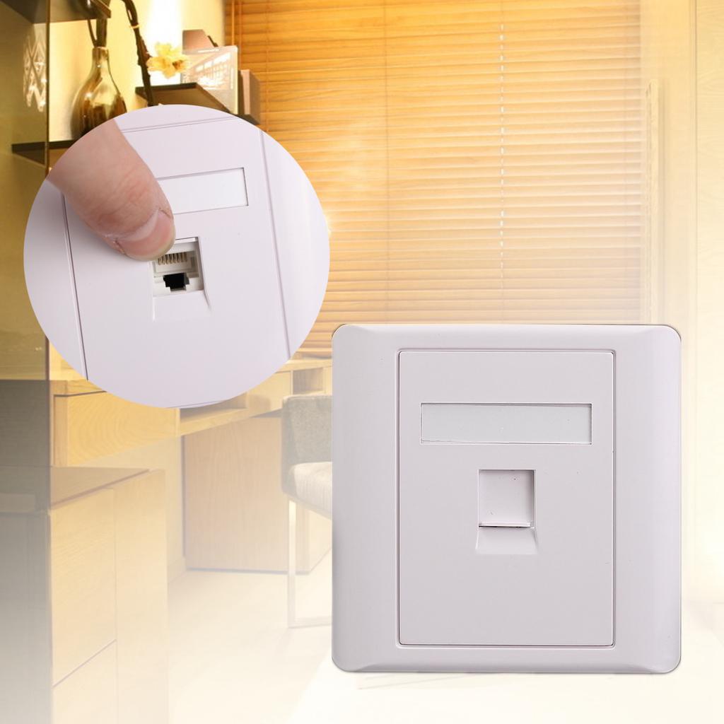 1 Port RJ45 Cat5e Face Plate Wall Socket Ethernet Single Gang FacePlate ...