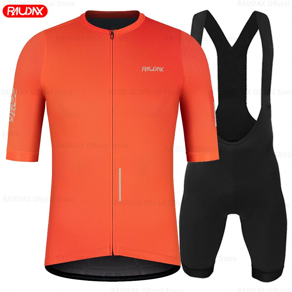 2026 Raudax UNISEX SPECTRA Short Sleeve Jersey Sets Ropa Ciclismo Hombre Summer Cycling Clothing Triathlon Bib Shorts Suit Bike Shirt