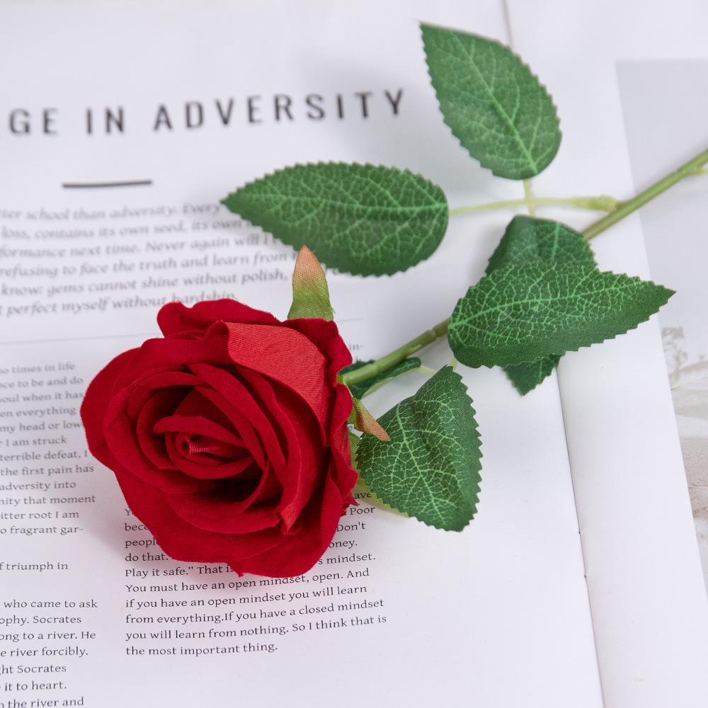 Artificial Rose, Single Hand Feel Velvet Rose, Waterfall Flower Wall, Home and Wedding Decoration Arrangement, Artificial Flower