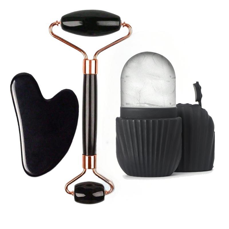 Eisgesichtsroller Gesichtseisroller Set Gesichtswalzen-Set Gua Sha Gesichtswerkzeug Set Massagegerät Rolle Lifting Konturierungswerkzeug