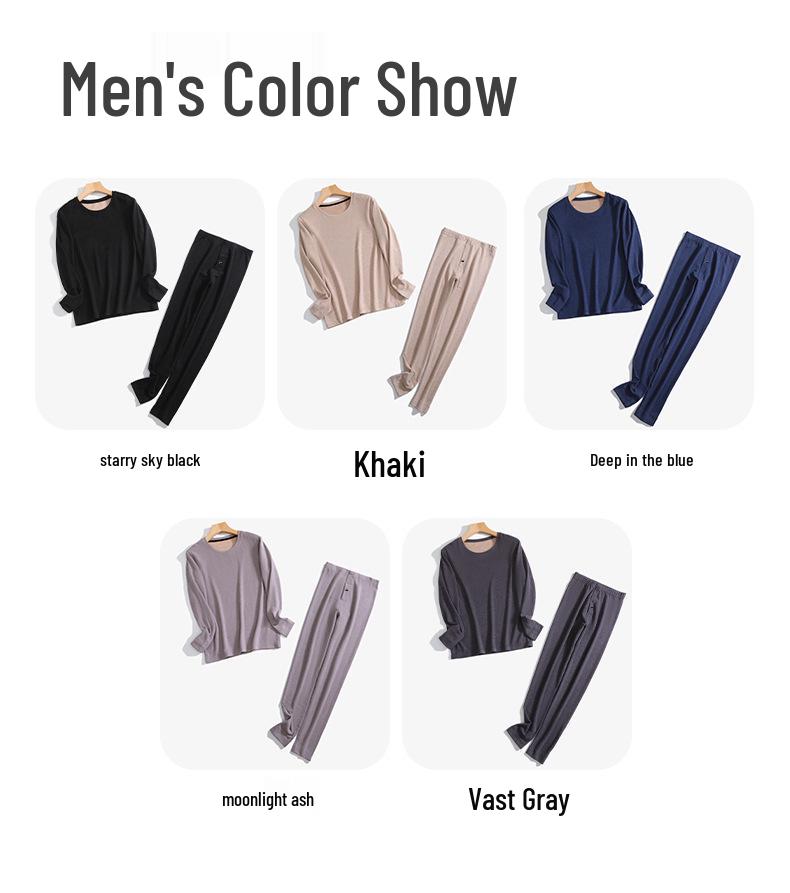 Herren- und Damen-Verdicktes Thermo-Unterwäsche-Set: Kaschmir Seide Samt Wolle für Herbst und Winter.