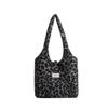 Autumn Winter Leopard Print Shoulder Bag Japanese Ins Niche Design Commuter Tote Bag Student Large Capacity Handbag for Women