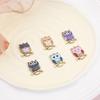 10PCs Owl Animal Charms Vintage Halloween Multicolor Enamel Gold Color Metal Pendants DIY Necklace Earrings Jewelry 21.5mmx15mm