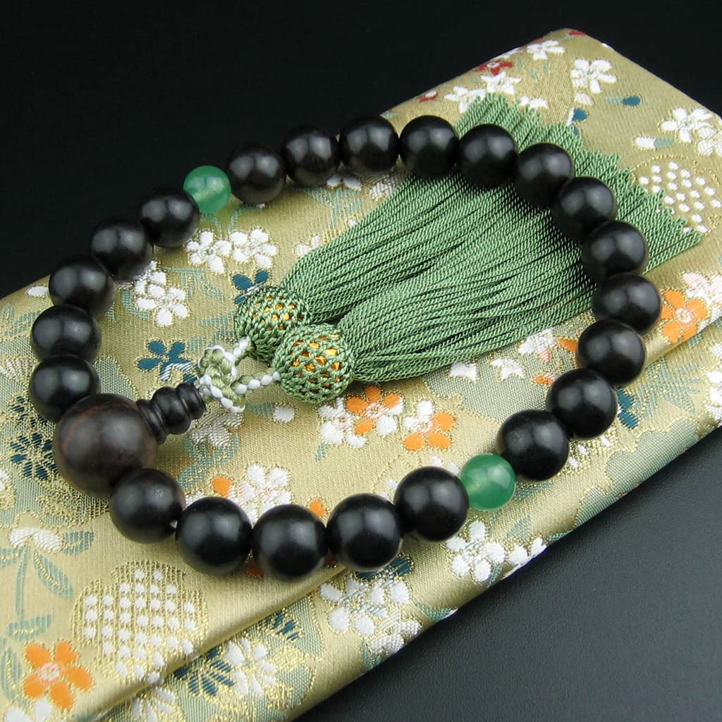 [WONDERFUL LOTUS Myorenka] Myorenka Men's Prayer Beads, Ebony, 22 Beads, Prayer Beads + Prayer Bead Bag Set, One-Handed Prayer Beads, Informal Prayer
